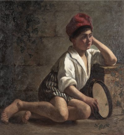 Boy with Tambourine by Julia Beck